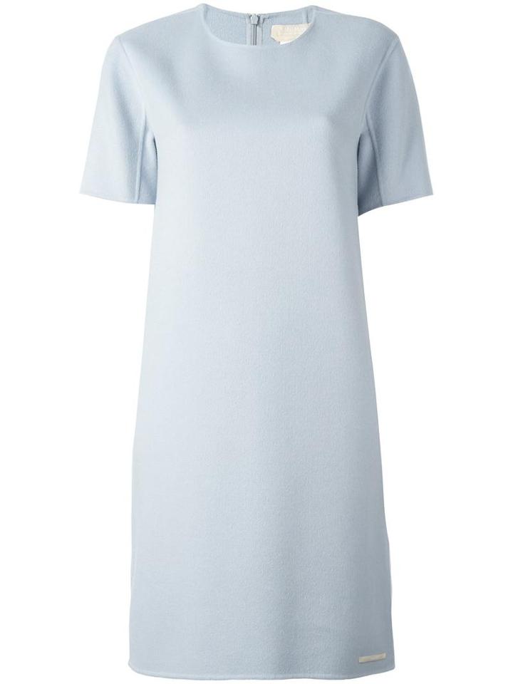 's Max Mara Shortsleeved Shift Dress, Women's, Size: 38, Grey, Angora/virgin Wool