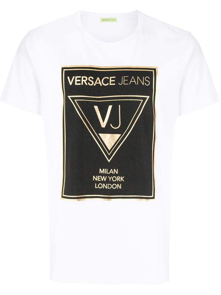 Versace Jeans Vj Logo Print T-shirt - White