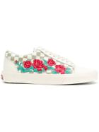 Vans Rose Embroidered Sneakers - White