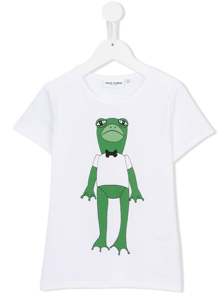 Mini Rodini Frog T-shirt, Boy's, Size: 11 Yrs, White