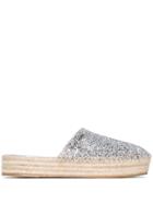 Miu Miu Slip-on Glitter Espadrilles - Metallic