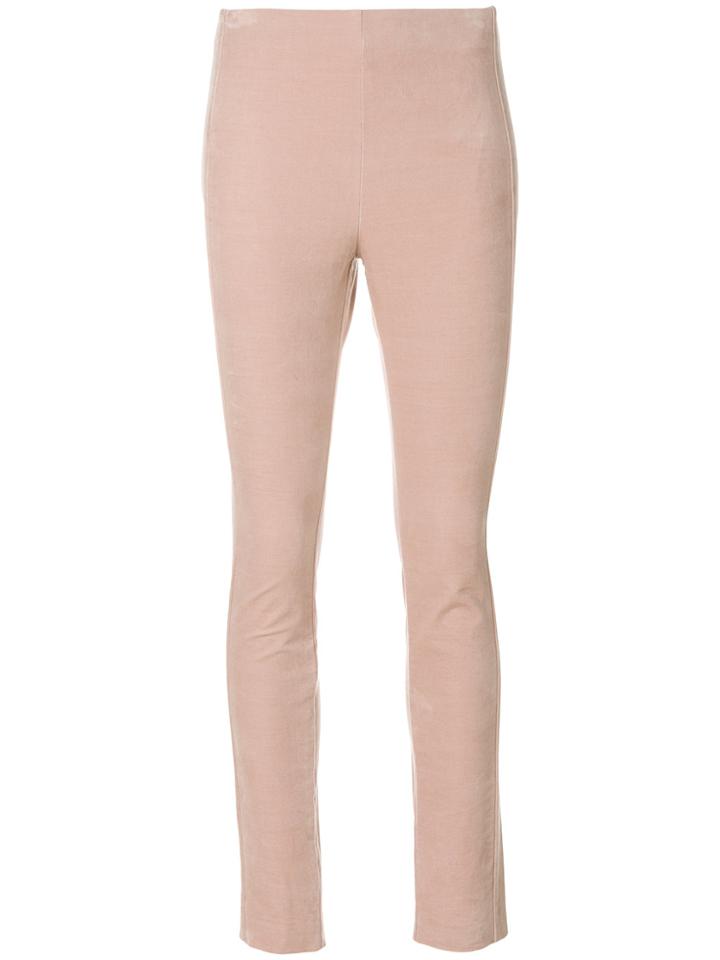 Theory Skinny Fit Trousers - Pink & Purple