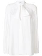Givenchy Tie-neck Boxy Blouse - White