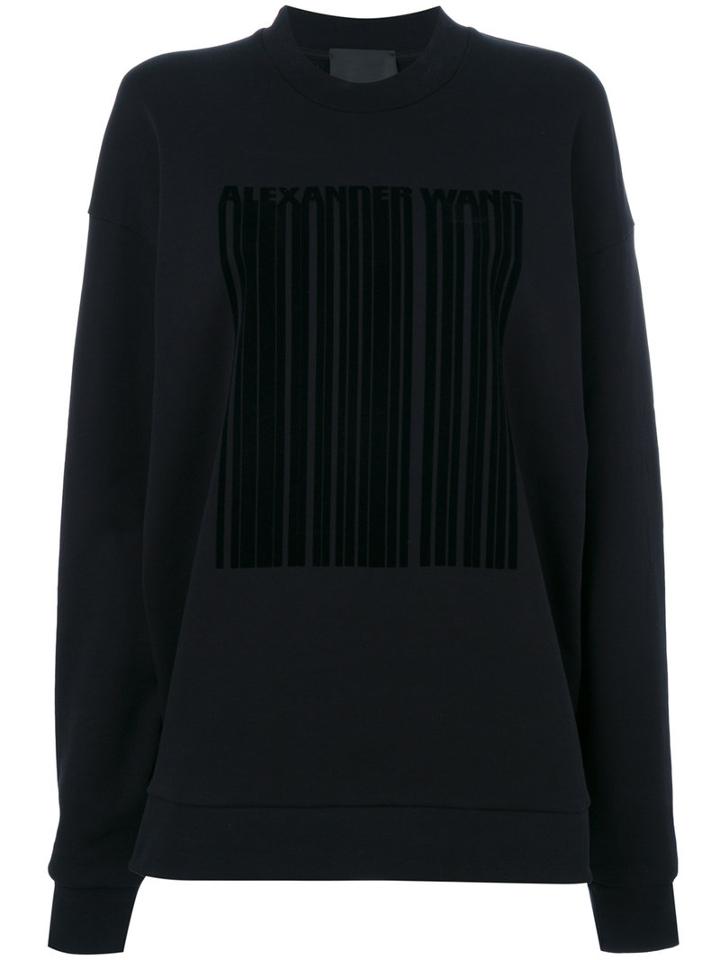 Alexander Wang - Oversized Hoodie With Patch - Women - Cotton/spandex/elastane - Xs, Black, Cotton/spandex/elastane