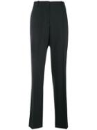 Jil Sander High Waist Straight Trousers - Black