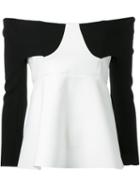 Christopher Esber Panelled Sleeve Bodice Top, Women's, Size: 8, White, Polyester/spandex/elastane