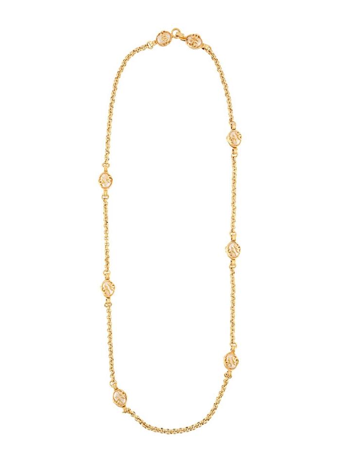 Chanel Vintage Pearl Egg Necklace - Yellow & Orange