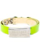 Versace Vintage Logo Buckled Belt, Women's, Size: Small, Green