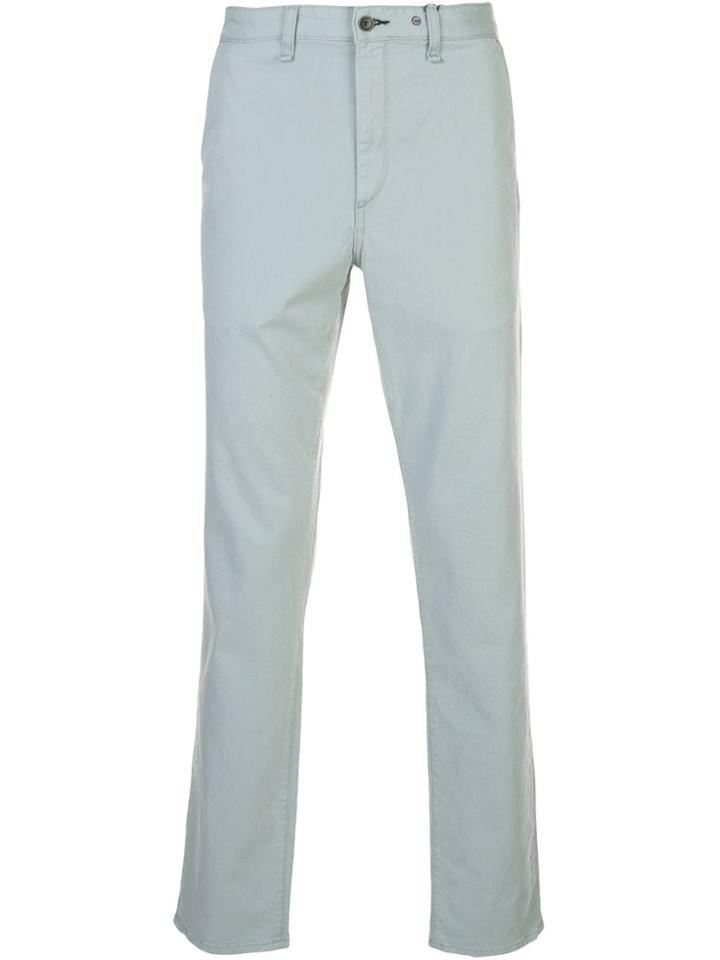 Rag & Bone Cotton-blend Straight-leg Chinos - Blue