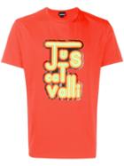 Just Cavalli Slogan Printed T-shirt - Orange