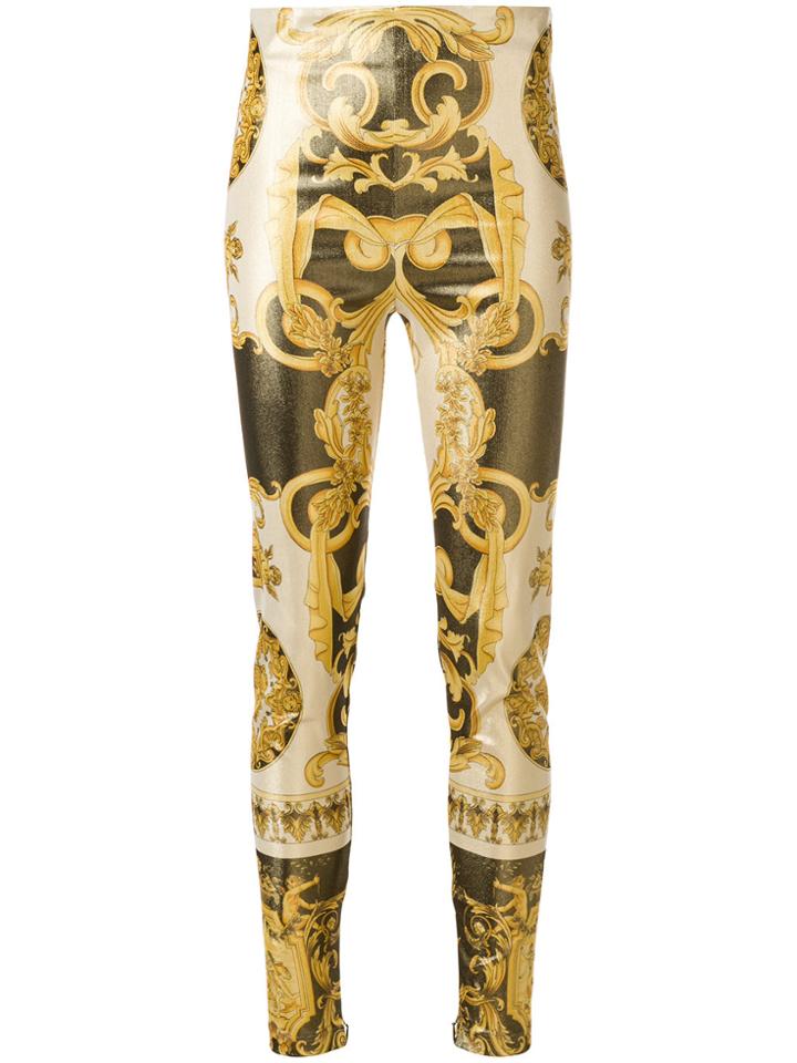Versace Baroque Print Trousers - Metallic