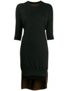 Uma Wang Contrast Sweater Dress - Black