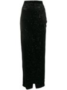 Balmain Glitter Pencil Skirt - Black