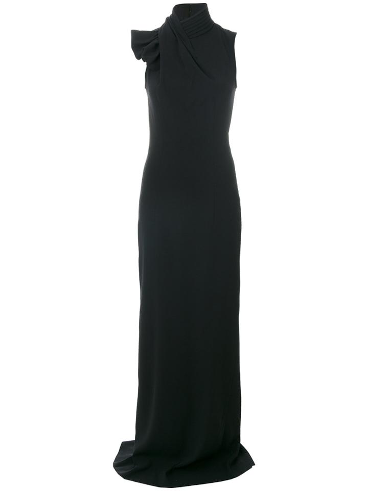 Dsquared2 Shawl Neck Maxi Dress - Black