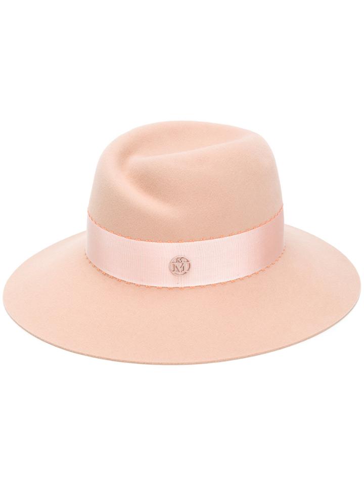 Maison Michel Classic Brim Hat - Pink & Purple