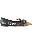 Dolce & Gabbana Embellished Ballerinas - Black