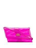 Balenciaga Shift Monogram Shoulder Bag - Pink