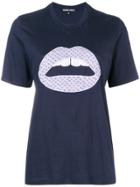 Markus Lupfer Alex Sequin Lara Lip T-shirt - Blue