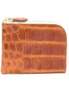 Jason Briggs Crocodile Effect Coin Purse - Brown