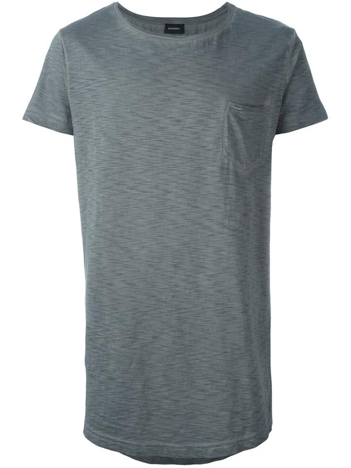 Diesel 'longe Tam' T-shirt, Men's, Size: Medium, Grey, Cotton