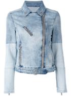 Diesel - Denim Biker Jacket - Women - Cotton/polyester/spandex/elastane - Xs, Women's, Blue, Cotton/polyester/spandex/elastane