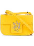 Alexander Mcqueen Amq Pouch With Strap, Women's, Yellow/orange, Leather