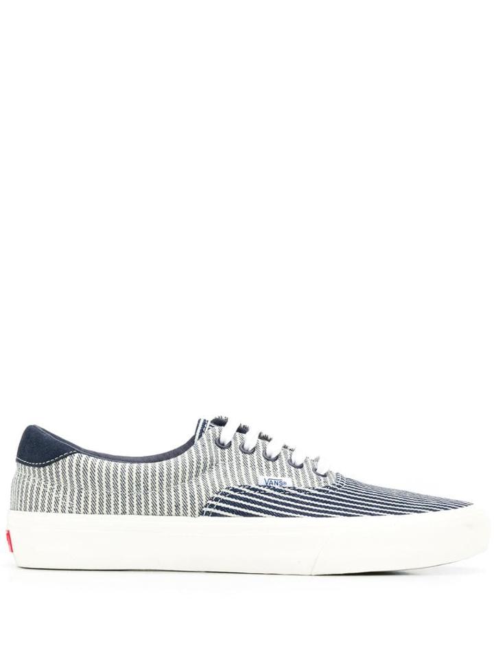 Vans Lace Up Striped Sneakers - Blue