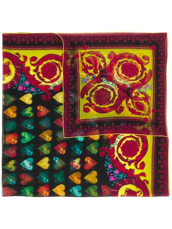 Versace Multiple Print Scarf - Red