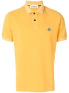 Stone Island Logo Patch Polo Shirt - Yellow & Orange