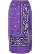 Coohem Bandana Jacquard Skirt - Purple