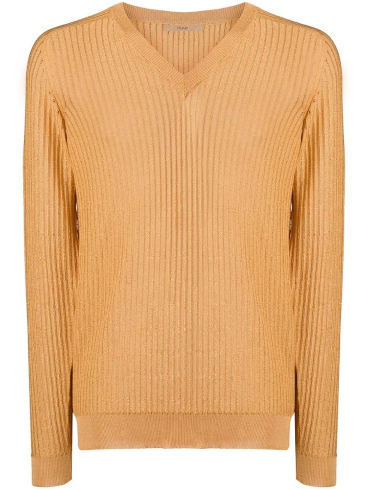 Nuur Ribbed Slim Jumper - Neutrals