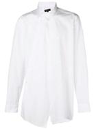 Comme Des Garçons Homme Plus Swirly Patterned Asymmetric Shirt - White