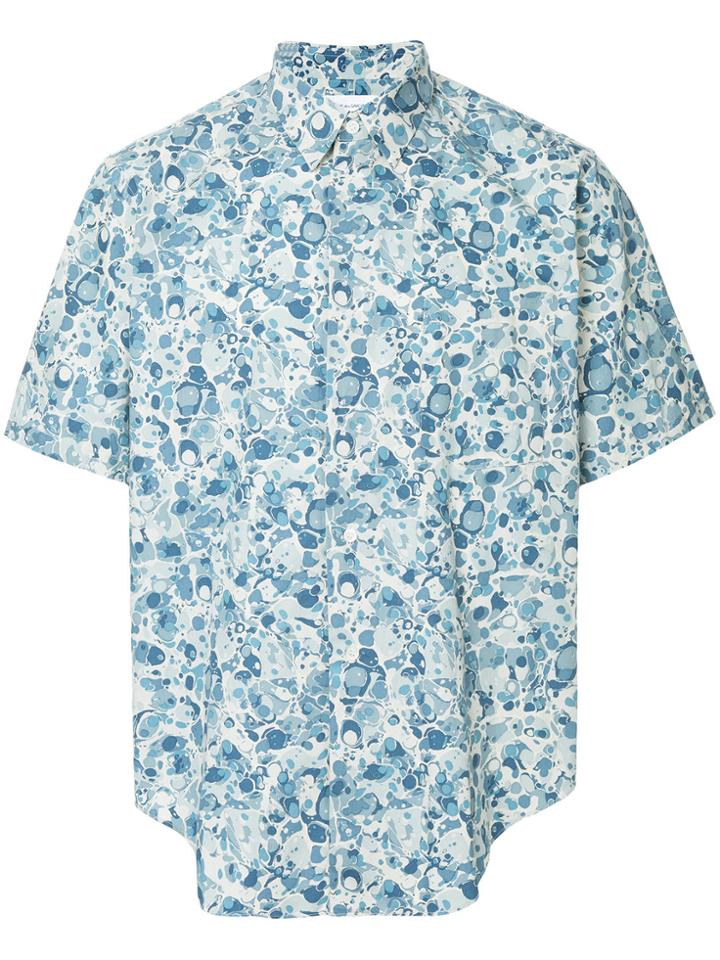 Comme Des Garçons Vintage Abstract Print Shortsleeved Shirt - Blue