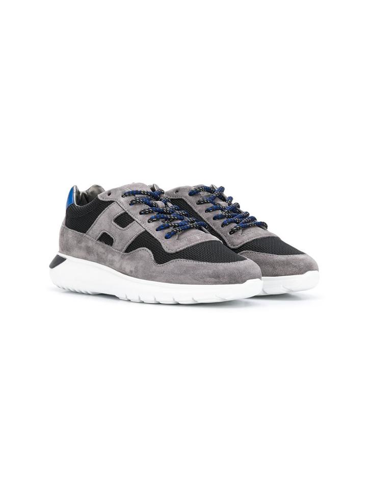 Hogan Kids Side Logo Sneakers - Grey