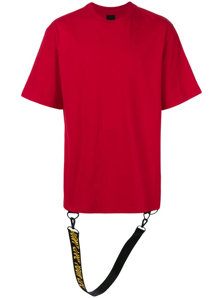 Damir Doma Strap Detail T-shirt - Red