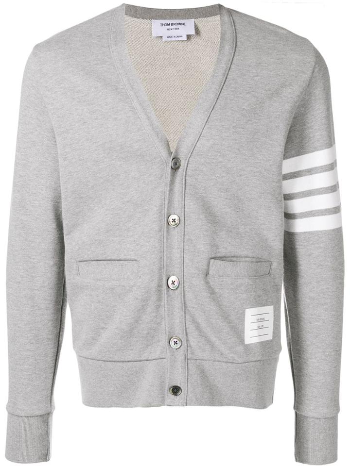 Thom Browne 4-bar Loopback Cardigan - Grey