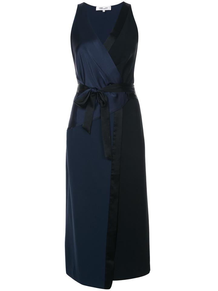 Dvf Diane Von Furstenberg Belted Wrap Dress - Blue