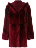Drome Hooded Reversible Coat - Red