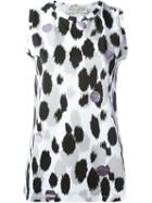 Être Cécile Spot Print Tank Top, Women's, Size: Medium, White, Cotton