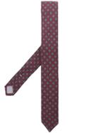 Eleventy Floral Jacquard Embroidery Tie - Red