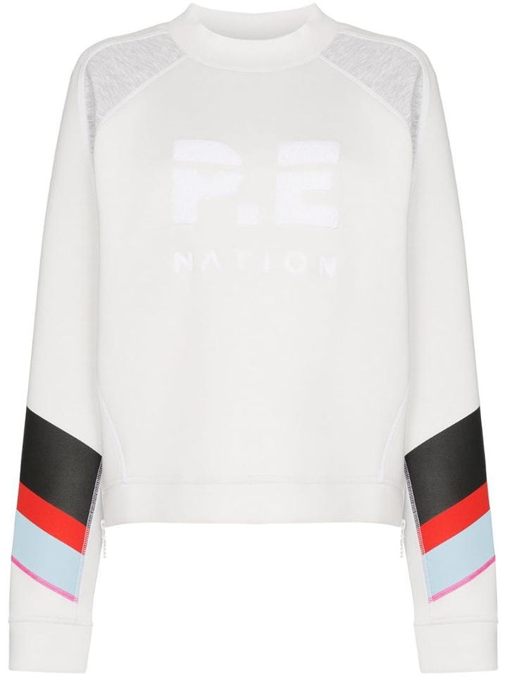 P.e Nation Textured Logo Sweatshirt - White