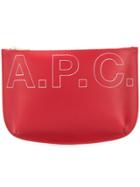 A.p.c. Logo Embroidered Clutch