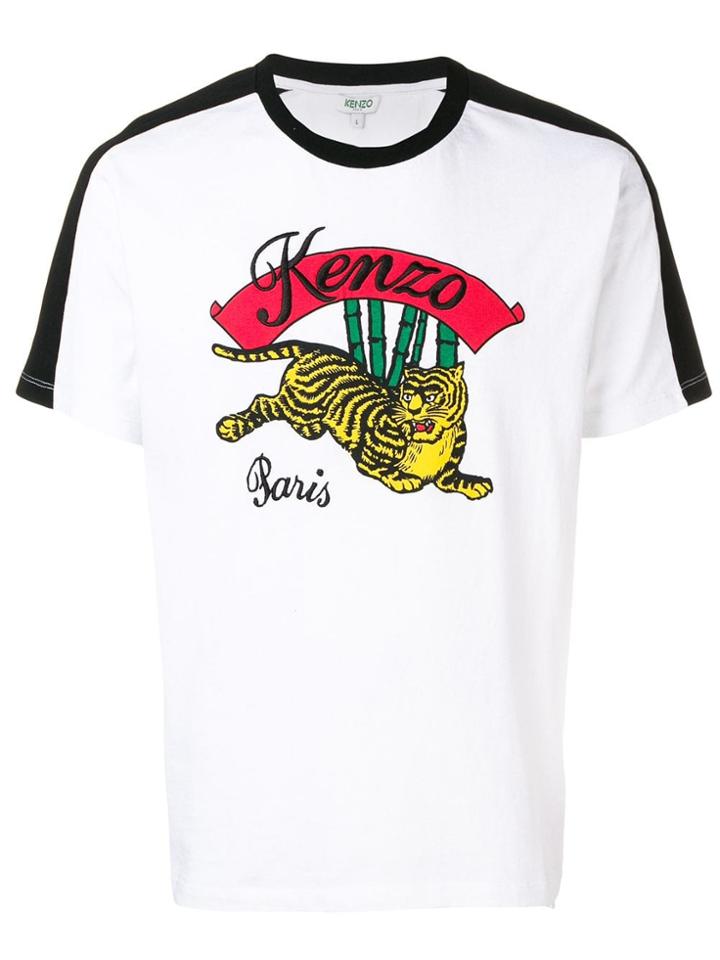 Kenzo Logo Panelled T-shirt - White