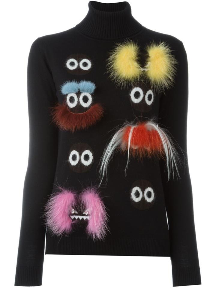Fendi Bag Bugs Sweater - Black
