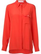 Victoria Beckham Classic Shirt, Women's, Size: 6, Red, Silk