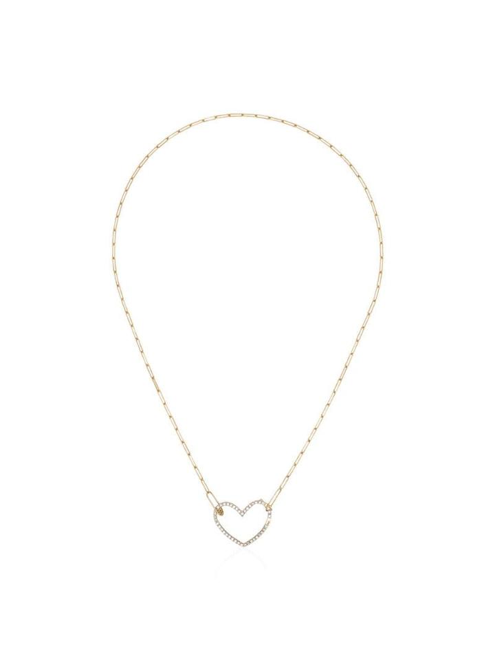 Yvonne Léon 18kt Gold And Diamond Heart Necklace - Metallic