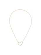 Yvonne Léon 18kt Gold And Diamond Heart Necklace - Metallic