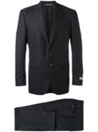 Canali Regular Fit Two-piece Suit, Men's, Size: 56, Blue, Cupro/wool/silk