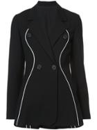 Tome Double Breasted Peacoat - Black