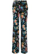 Etro Floral Print Palazzo Pants - Black